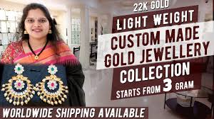light weight gold jewellery with weight