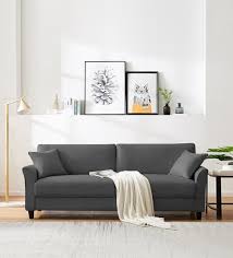 daroo velvet 3 seater sofa in davy