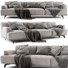 poliform tribeca 3 seats sofa 3d model