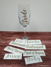 Diy how to paint and personalize amazing wine glasses quick and easy watch how i personalized my wine glasses. Home Garden Other Wedding Supplies Personalised Wedding Bridal Party Vinyl Decal Wine Glass Champgne Sticker Diy