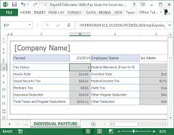 Excel Pay Stub Calculator Magdalene Project Org
