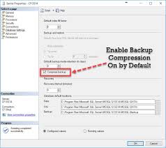 how to enable backup compression on by
