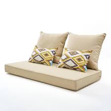Beige Outdoor Bench Replacement Cushion