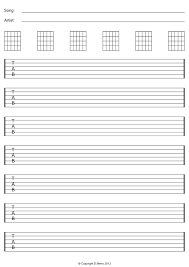 Free Guitar Blank Tab Paper Staff Paper Ready To Print Pdf