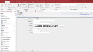 Student Database Design Example Templates For Microsoft