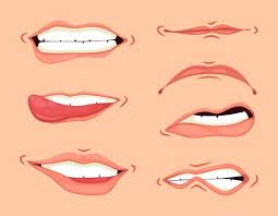 Notice how the line curves. Free Vector Smiles And Lips Icons Set