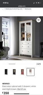 Ikea Hemnes White Bookshelves X2 With