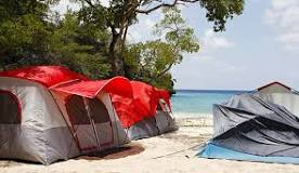 Can you pitch a tent on a beach?