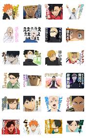Send cool stickers in whatsapp and spice up the boring group chats! Haikyu Talking Stickers Part 3 Sticker For Line Whatsapp Android Iphone Ios Anime Printables Anime Stickers Anime Kitten