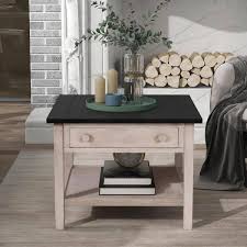 Short Square Wood Coffee Table