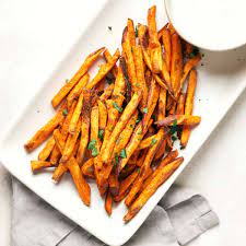 baked sweet potato fries in the oven