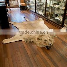 taxidermy synthetic faux lion skin rug