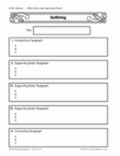 Sample   Paragraph Essay Outline   Paragraph  School and English   Paragraph Essay Outline Worksheet