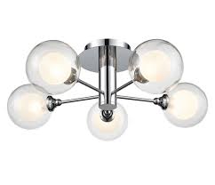 modern 5 lamp semi flush ceiling light