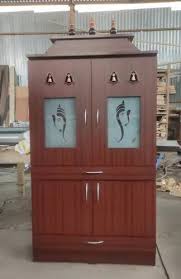 compressed wood modern pooja cabinet at