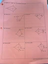 We need to findt he missing measures of each figure. Unit 7 Polygons And Quadrilaterals Homework 8 Kites Chegg Com