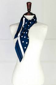 Navy Stripe Polka Dot Neck Scarf Desray Fashion Retail