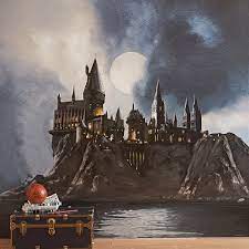 harry potter hogwarts castle mural