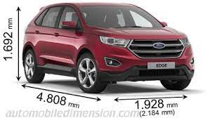 ford edge dimensions boot e and