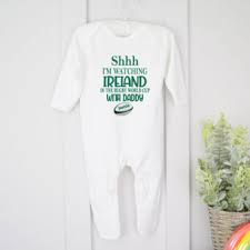 personalised rugby world cup baby grow