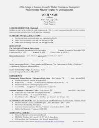 Resume Template For Recent College Graduate Free Sample