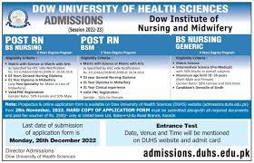 dow university bs nursing admission