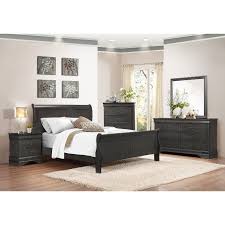 slate gray 4 piece queen bedroom set