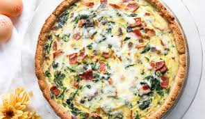 healthy spinach bacon quiche eggland