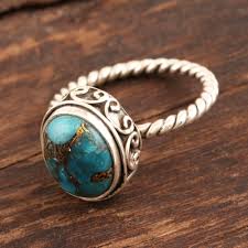 sterling silver and composite turquoise