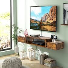 55 Floating Tv Stand Wall Mounted Tv