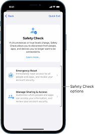 safety check on iphone to stop sharing