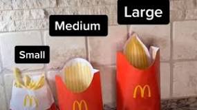 Is a mcdonalds small fry the same as a large?