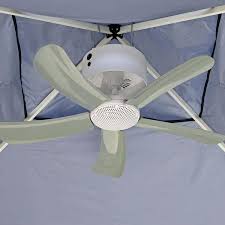 Outdoor White Rechargeable Ceiling Fan