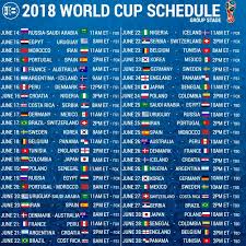 Fifa World Cup 2018 Schedule Fixtures Dates Start Times