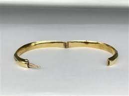 gold bangle bracelet 10k tri color gold