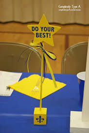 This evening we are holding our blue and gold banquet here. Cub Scout Blue And Gold Dinner Decorations Completely Type A