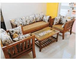 five seater teak wood wooden sofa set