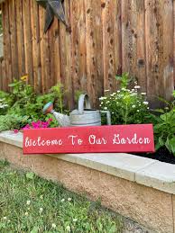 Wood Outdoor Garden Sign Personalized