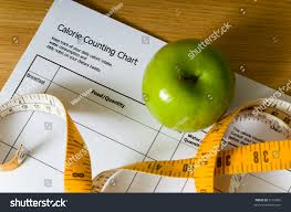 Calorie Counting Chart Green Apple Tape Royalty Free Stock