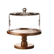 Clear Madera Pedestal Plate With Dome