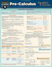 Buy Pre Calculus Equations Answers Quickstudy Reference