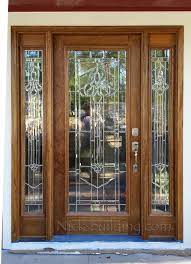 glass mahogany entry doors