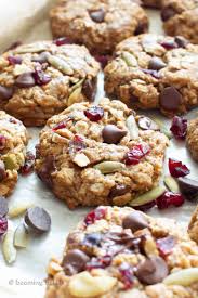 chewy vegan trail mix cookies beaming