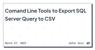 export sql server query to csv