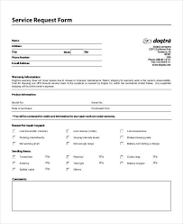 Service Request Form Template 6 Templates Words Time