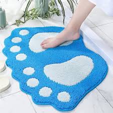 paw shaped bathroom rug non slip soft