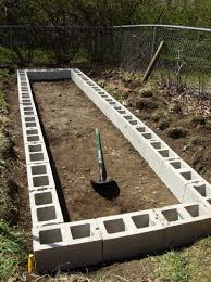 diy cinder block raised garden bed