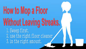 how to prevent streaking from a mop