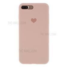 Worldwide Fast Shipping Heart Pattern Solid Silicone Mobile Phone Case For Iphone 7 Plus 8 Plus Light Pink Tvc Mall