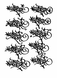 10 type wildstyle graffiti letters